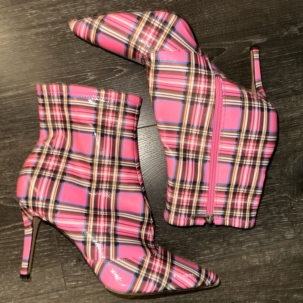 Jessicas Simpson plaid boots